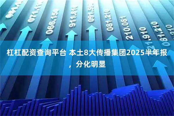 杠杠配资查询平台 本土8大传播集团2025半年报，分化明显