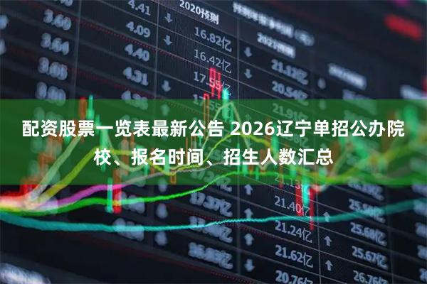 配资股票一览表最新公告 2026辽宁单招公办院校、报名时间、招生人数汇总